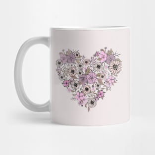 Wildflowers Boho Flowers Heart design Mug